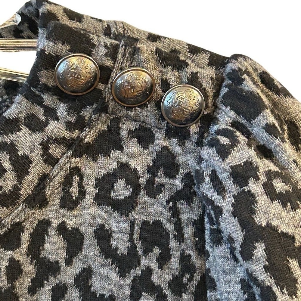 Loft Leopard Print Button Shoulder Shift Dress Wo… - image 4